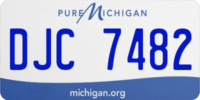 MI license plate DJC7482