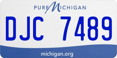 MI license plate DJC7489