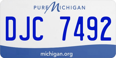 MI license plate DJC7492