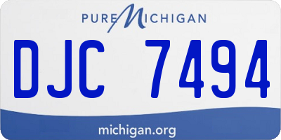 MI license plate DJC7494
