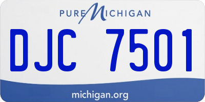 MI license plate DJC7501