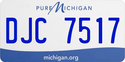 MI license plate DJC7517