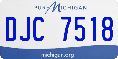 MI license plate DJC7518