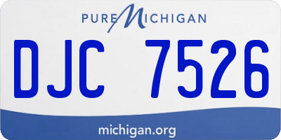 MI license plate DJC7526