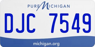 MI license plate DJC7549