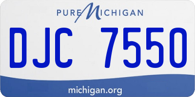 MI license plate DJC7550