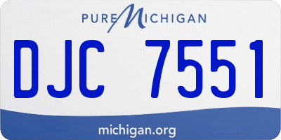 MI license plate DJC7551