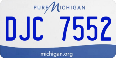 MI license plate DJC7552