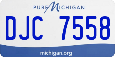 MI license plate DJC7558