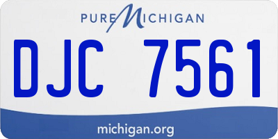 MI license plate DJC7561