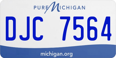 MI license plate DJC7564