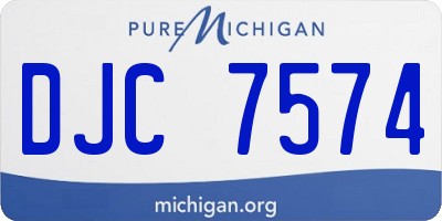 MI license plate DJC7574