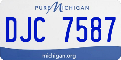 MI license plate DJC7587