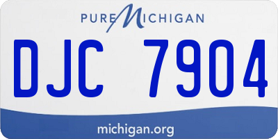 MI license plate DJC7904