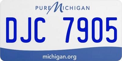 MI license plate DJC7905