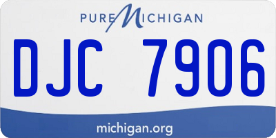 MI license plate DJC7906