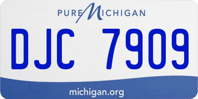 MI license plate DJC7909