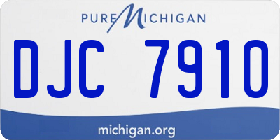 MI license plate DJC7910