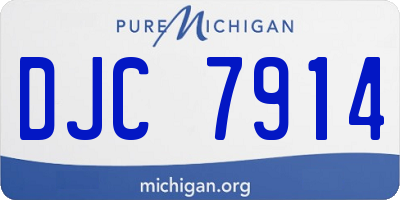 MI license plate DJC7914