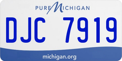 MI license plate DJC7919