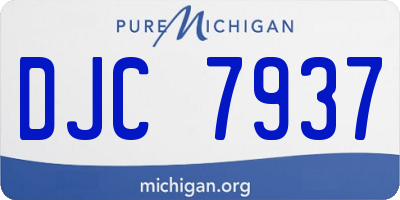 MI license plate DJC7937