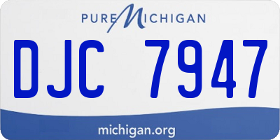 MI license plate DJC7947