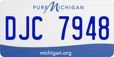 MI license plate DJC7948
