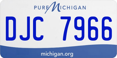 MI license plate DJC7966