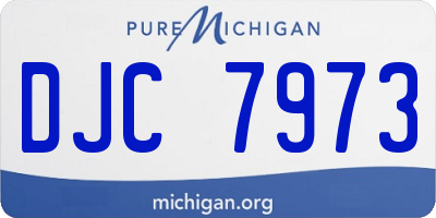MI license plate DJC7973