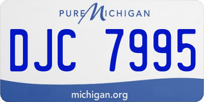 MI license plate DJC7995