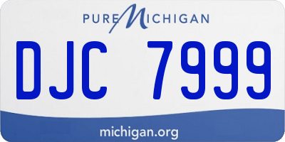 MI license plate DJC7999