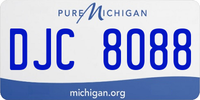 MI license plate DJC8088