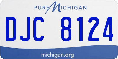 MI license plate DJC8124