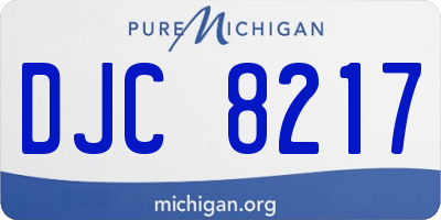 MI license plate DJC8217