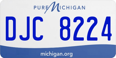 MI license plate DJC8224
