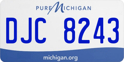 MI license plate DJC8243