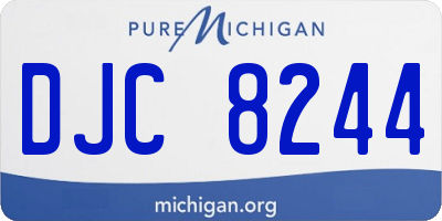 MI license plate DJC8244