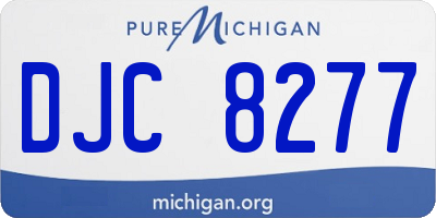MI license plate DJC8277