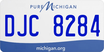 MI license plate DJC8284