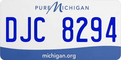 MI license plate DJC8294