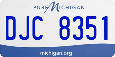MI license plate DJC8351