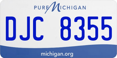 MI license plate DJC8355