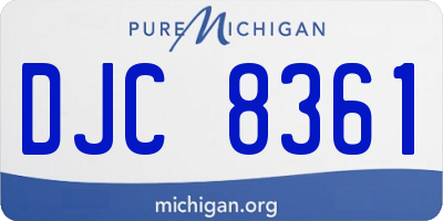MI license plate DJC8361