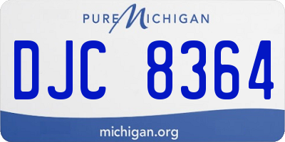 MI license plate DJC8364