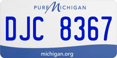 MI license plate DJC8367