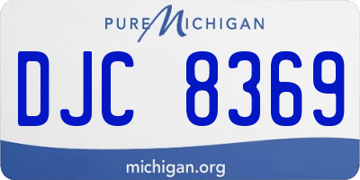 MI license plate DJC8369