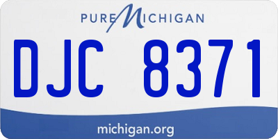 MI license plate DJC8371