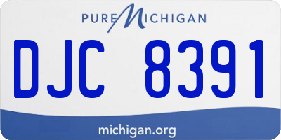 MI license plate DJC8391