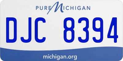 MI license plate DJC8394