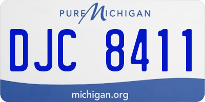 MI license plate DJC8411